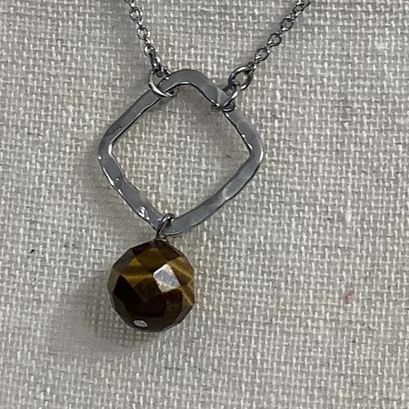 Sterling Silver Tigers Eye Necklace - Picture 1 of 5